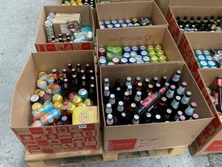 (COLLECTION ONLY) PALLET OF ASSORTED DRINKS TO INCLUDE MADRE EXCEPCIONAL LAGER 4.6% VOL (WE OPERATE A CHALLENGE 25 POLICY. 18+ ID MAY BE REQUIRED UPON COLLECTION/DELIVERY, E.G. A VALID PASSPORT OR PH