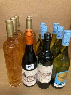 12 X ASSORTED BOTTLES OF WINE TO INCLUDE BRANCOTT SAUVIGNON BLANC 12% VOL 750ML (PLEASE NOTE: 18+YEARS ONLY. ID MAY BE REQUIRED), WE OPERATE A CHALLENGE 25 POLICY. 18+ ID MAY BE REQUIRED UPON COLLECT