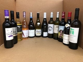 12 X ASSORTED BOTTLES OF WINE TO INCLUDE MONTAGNY LES CRETS 13.5% VOL 750ML (WE OPERATE A CHALLENGE 25 POLICY. 18+ ID MAY BE REQUIRED UPON COLLECTION/DELIVERY, E.G. A VALID PASSPORT OR PHOTO DRIVING