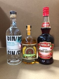 3 X ASSORTED SPIRITS TO INCLUDE BANANA BOMB NAVY SPICED RUM VOL 57% 50CL (WE OPERATE A CHALLENGE 25 POLICY. 18+ ID MAY BE REQUIRED UPON COLLECTION/DELIVERY, E.G. A VALID PASSPORT OR PHOTO DRIVING LIC