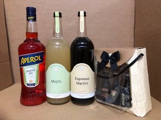 3 X ASSORTED SPIRITS TO INCLUDE APEROL CASA FONDATA A PADOVA ITALIA SPIRITS 11% VOL 100 CL (WE OPERATE A CHALLENGE 25 POLICY. 18+ ID MAY BE REQUIRED UPON COLLECTION/DELIVERY, E.G. A VALID PASSPORT OR