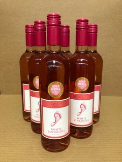 6 X BAREFOOT WHITE ZINFANDEL WINE 8% VOL 750 ML (WE OPERATE A CHALLENGE 25 POLICY. 18+ ID MAY BE REQUIRED UPON COLLECTION/DELIVERY, E.G. A VALID PASSPORT OR PHOTO DRIVING LICENCE): LOCATION - BR16