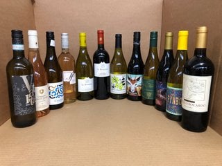 12 X ASSORTED BOTTLES OF WINE TO INCLUDE MARCELO BOCARDO MALBEC 14% VOL 750ML (WE OPERATE A CHALLENGE 25 POLICY. 18+ ID MAY BE REQUIRED UPON COLLECTION/DELIVERY, E.G. A VALID PASSPORT OR PHOTO DRIVIN