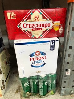 (COLLECTION ONLY) QTY OF ASSORTED LAGERS TO INCLUDE CRUZCAMPO LAGER 4.4% VOL (WE OPERATE A CHALLENGE 25 POLICY. 18+ ID MAY BE REQUIRED UPON COLLECTION/DELIVERY, E.G. A VALID PASSPORT OR PHOTO DRIVING