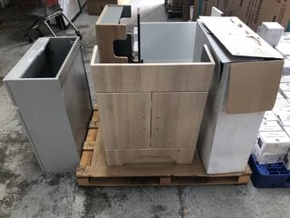 (COLLECTION ONLY) 5 X ASSORTED BATHROOM VANITY BASE UNITS & TOILET BASE UNITS: LOCATION - B1