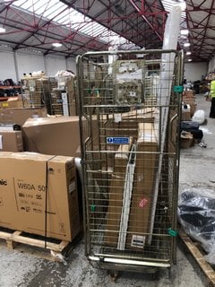 QTY OF ASSORTED ITEMS TO INCLUDE LUCA CURVED CHROME RADIATOR SIZE 1800 X 500MM ( CAGE NOT INCLUDED): LOCATION - B5 (KERBSIDE PALLET DELIVERY)