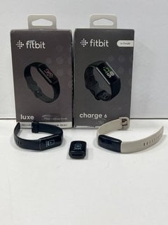 FITBIT CHARGE 6 + LUXE & INSPIRE 2 HEALTH & FITNESS TRACKERS IN BLACK/GRAPHITE: MODEL NO FB424/422/418 (WITH CHARGING CABLES) [JPTM125547]