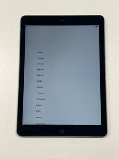 APPLE IPAD AIR 16 GB TABLET WITH WIFI IN SPACE GREY: MODEL NO A1474 (UNIT ONLY) [JPTM125317]