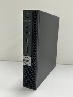 DELL OPTIPLEX 7070 MICRO 512GB PC: MODEL NO D10U003 (UNIT ONLY). INTEL CORE I5-9500 @ 3.00GHZ, 16GB RAM, , INTEL UHD GRAPHICS 630 [JPTM125356]