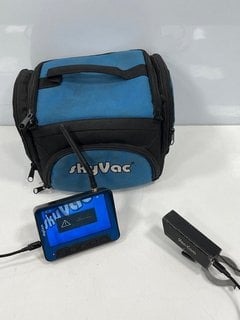 SKYVAC REAL TIME CAMERA SYSTEM IN BLUE/BLACK. (WITH BAG, SKYCAM MONITOR, VAC-CAM CAMERA, USB CABLES & CARRY BAG) [JPTM125408]