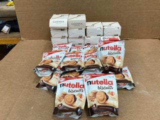 QTY OF ASSORTED CONSUMABLE ITEMS TO INCLUDE PACKS OF NUTELLA BISCUITS 276G EACH BB: 11/24: LOCATION - E2