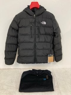 THE NORTH FACE WOMENS ZIP UP PUFFER COAT IN BLACK SIZE: S - RRP - £205: LOCATION - E0