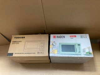 2 X ASSORTED HADEN AND TOSHIBA MICROWAVE/MICROWAVE OVENS: LOCATION - H14