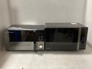 2 X ASSORTED TOSHIBA AND RUSSELL HOBBS MICROWAVES: LOCATION - H15