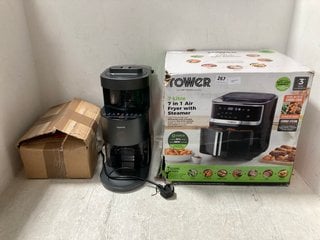 2 X ASSORTED ITEMS TO INCLUDE TOWER 7L 7 IN 1 AIR FRYER WITH STEAMER: LOCATION - H16