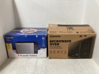 2 X ASSORTED SAMSUNG AND RUSSELL HOBBS MICROWAVES: LOCATION - H17