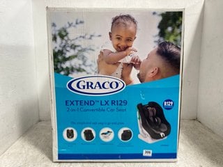 GRACO EXTEND LX R129 2 IN 1 CONVERTIBLE CHILDRENS CAR SEAT - RRP £100: LOCATION - G15