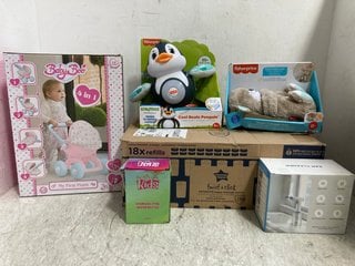 QTY OF ASSORTED BABY ITEMS TO INCLUDE BABY ANNABELLE DOLL TOY: LOCATION - G14