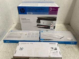 4 X ASSORTED ELECTRICAL ITEMS TO INCLUDE 3 X ASSORTED KEYBOARDS , HP PERFECT FOR HOME OFFICE JET PRO 8122E PRINTER: LOCATION - G12