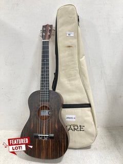 TIARE PATTERNED WOOD UKULELE IN DARK BROWN MODEL: TWT20 - RRP £129: LOCATION - E1