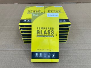 QTY OF JETECH TEMPERED GLASS SCREEN PROTECTORS FOR APPLE IPHONE 15 PRO MAX: LOCATION - F1