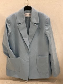 EQUIPMENT CEDRIC JACKET IN LIGHT BLUE SIZE: M - RRP £450: LOCATION - E1