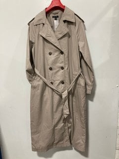 NEW LOOK WOMENS DARCY RELAXED TRENCH COAT IN GREY SIZE: 14: LOCATION - E1