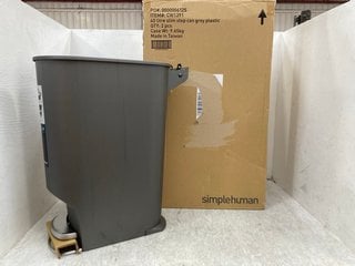 SIMPLE HUMAN 40L SLIM STEP CAN IN GREY PLASTIC: LOCATION - F9