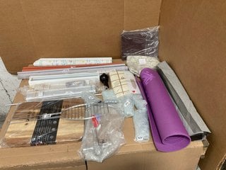 QTY OF ASSORTED JOHN LEWIS AND PARTNERS ITEMS TO INCLUDE FOAM YOGA MAT IN PURPLE: LOCATION - G10