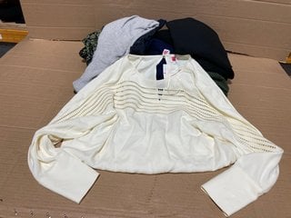 QTY OF ASSORTED JOHN LEWIS AND PARTNERS WOMENS CLOTHING TO INCLUDE PATTERNED CUT OUT ROUND NECK BLOUSE IN CREAM SIZE: 12: LOCATION - G8