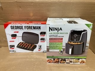 GEORGE FOREMAN NON STICK CLASSIC GRILL TO INCLUDE NINJA 5.2L AIR FRYER: LOCATION - G5