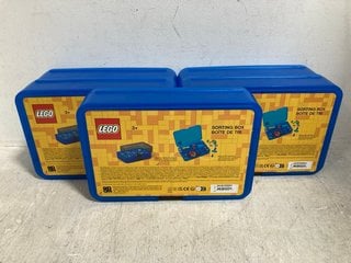 5 X LEGO SORTING BOXES IN BLUE: LOCATION - G0