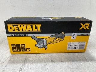 DEWALT CORDLESS ANGLE GRINDER MODEL: DCG412N - RRP £109: LOCATION - F13