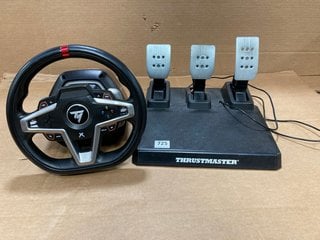 THRUSTMASTER GAMING PEDALS AND RACING WHEEL - RRP - £284: LOCATION - F14