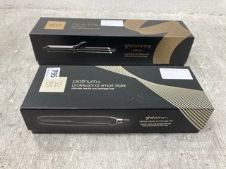 2 X ASSORTED GHD HAIR STYLING ITEMS TO INCLUDE PLATINUM + PROFESSIONAL SMART STYLER: LOCATION - F18