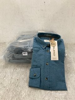 LARGE MULTIPACK OF BLEND MENS BURLEY SHIRTS IN BLUE IN VARIOUS SIZES: LOCATION - E18