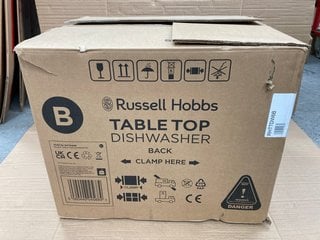 RUSSELL HOBBS TABLE TOP DISHWASHER - RRP - £236: LOCATION - E18