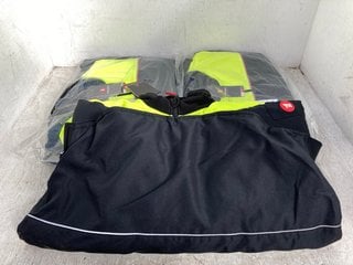 QTY OF FORTRESS 1 PIECE HI - VIS WORKWEAR COATS IN YELLOW AND BLACK SIZE: 2XL: LOCATION - E17