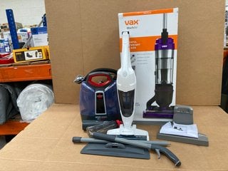 3 X ASSORTED HOUSE HOLD CLEANING ITEMS TO INCLUDE VAX MACH AIR UPRIGHT VACUUM CLEANER: LOCATION - E13