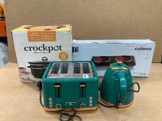 4 X ASSORTED KITCHEN ITEMS TO INCLUDE CROCKPOT SLOW COOKER: LOCATION - E13