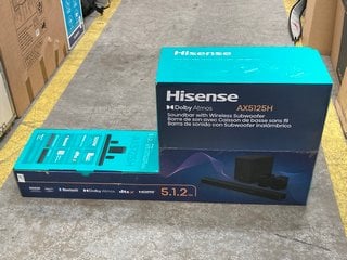 HISENSE SOUNDBAR WITH WIRELESS SUBWOOFER : MODEL AX5125H - RRP £299: LOCATION - D4