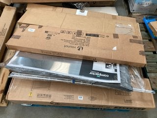 PALLET OF ASSORTED ITEMS TO INCLUDE VIDA DESIGNS FURNITURE ARLINGTON MEDIUM RADIATOR COVER IN WHITE AND OAK FINISH: LOCATION - C8 (KERBSIDE PALLET DELIVERY)