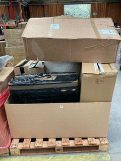 PALLET OF ASSORTED ITEMS TO INCLUDE QTY OF FOAM STYLE TILES IN BLACK AND LARGE ROLL OF BUBBLE WRAP PACKING MATERIAL: LOCATION - C9 (KERBSIDE PALLET DELIVERY)