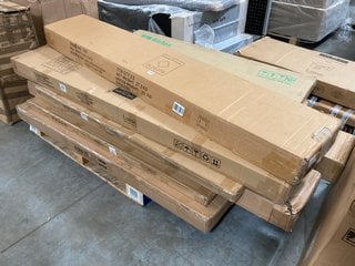 PALLET OF ASSORTED INCOMPLETE FLAT PACK FURNITURE COMPONENTS TO INCLUDE VIDA DESIGNS FURNITURE LISBON SINGLE OTTOMAN BED FRAME IN SHINY BLACK FINISH - BOX 2 OF 3 ONLY: LOCATION - A7 (KERBSIDE PALLET