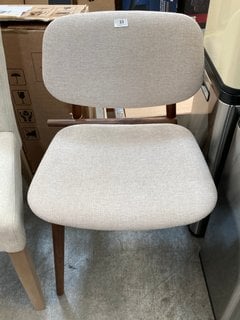 JOHN LEWIS & PARTNERS CARA DINING CHAIR IN NATURAL AND WALNUT - RRP £140: LOCATION - D4