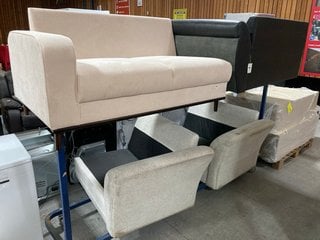 (COLLECTION ONLY) QTY OF ASSORTED SOFA PIECES TO INCLUDE RIGHT HAND FACING SOFA PIECE IN CREAM: LOCATION - A2