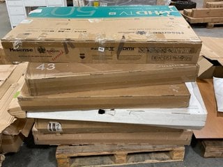 PALLET OF ASSORTED TVS - PCB REMOVED SPARES AND REPAIRS ONLY: LOCATION - A3 (KERBSIDE PALLET DELIVERY)