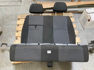 ISRI 2 SEATER BENCH STYLE VAN SEAT UNIT IN BLACK/GREY FABRIC : PART NUMBER A9069100103: LOCATION - A5