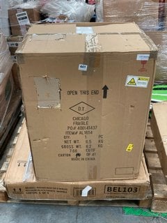 PALLET OF ASSORTED ITEMS TO INCLUDE MEDIUM BUDDHA OF THE GRAND GARDEN ORNAMENT IN CHARCOAL FINISH: LOCATION - D7 (KERBSIDE PALLET DELIVERY)