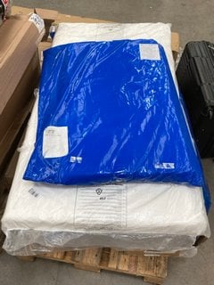 PALLET OF ASSORTED ITEMS TO INCLUDE 3 X ASSORTED COT BED MATTRESSES: LOCATION - D7 (KERBSIDE PALLET DELIVERY)